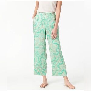 J. Crew Collection Wide Leg Crop Pant in Ratti® pendant Pausley Size  10